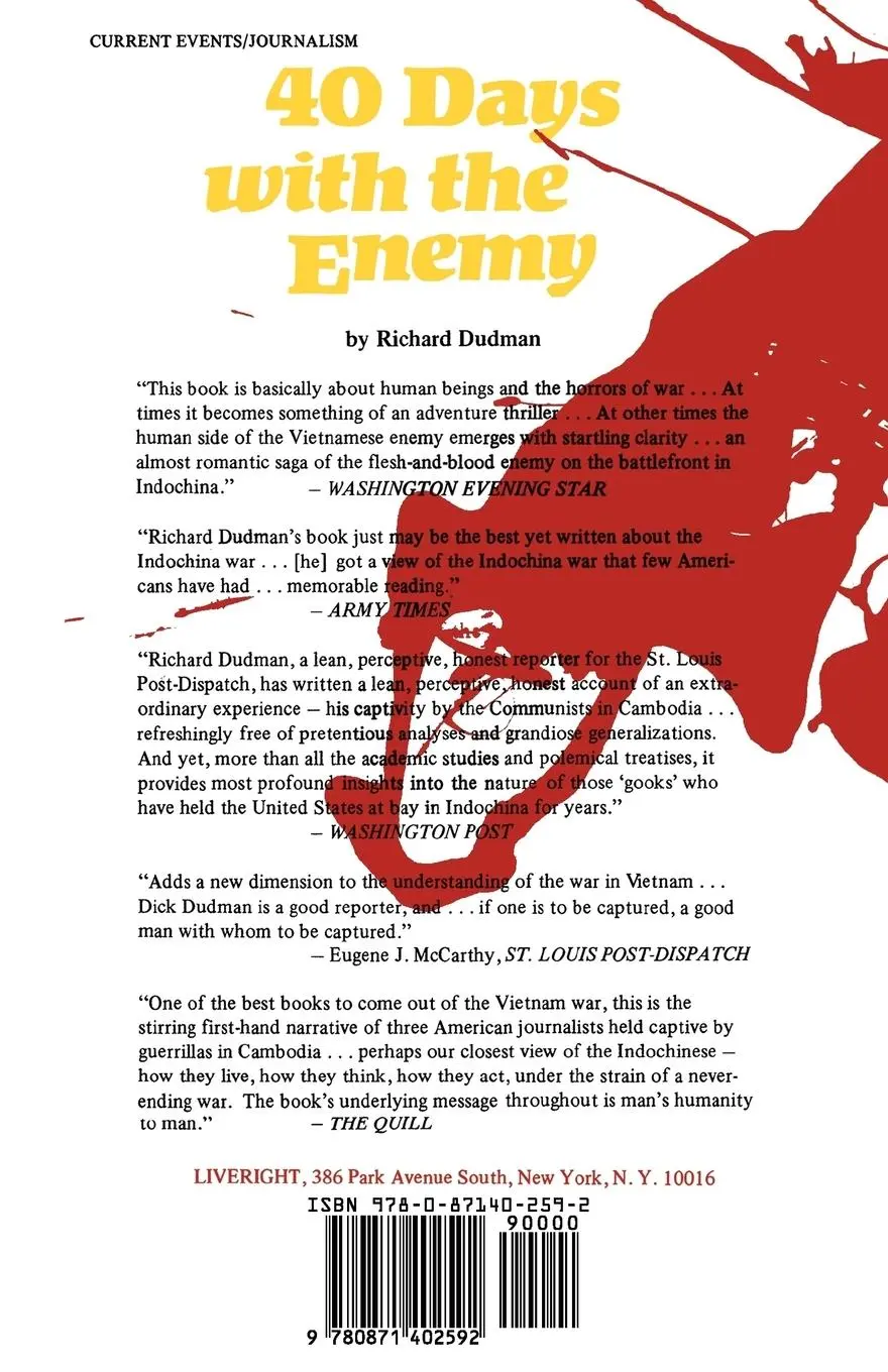 Rückseite: 9780871402592 | Forty Days with the Enemy | Richard Dudman | Taschenbuch | Englisch