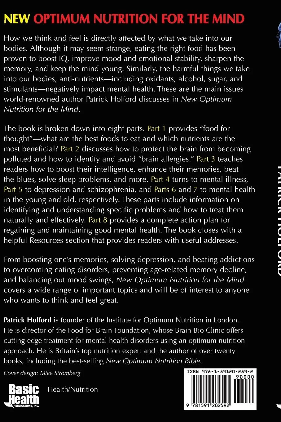Rückseite: 9781591202592 | New Optimum Nutrition for the Mind | Patrick Holford | Taschenbuch