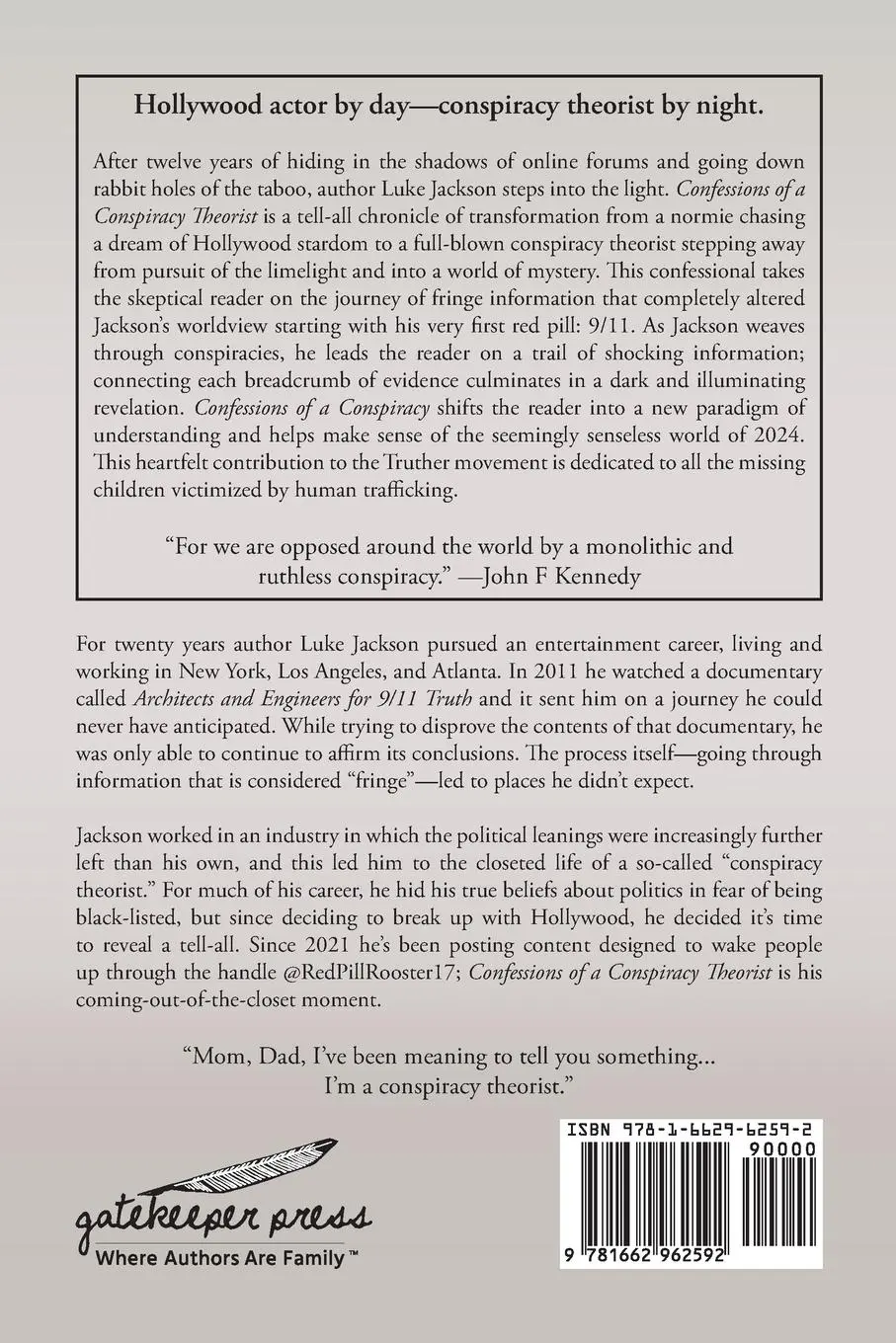 Rückseite: 9781662962592 | Confessions of a Conspiracy Theorist | R. P. Rooster | Taschenbuch