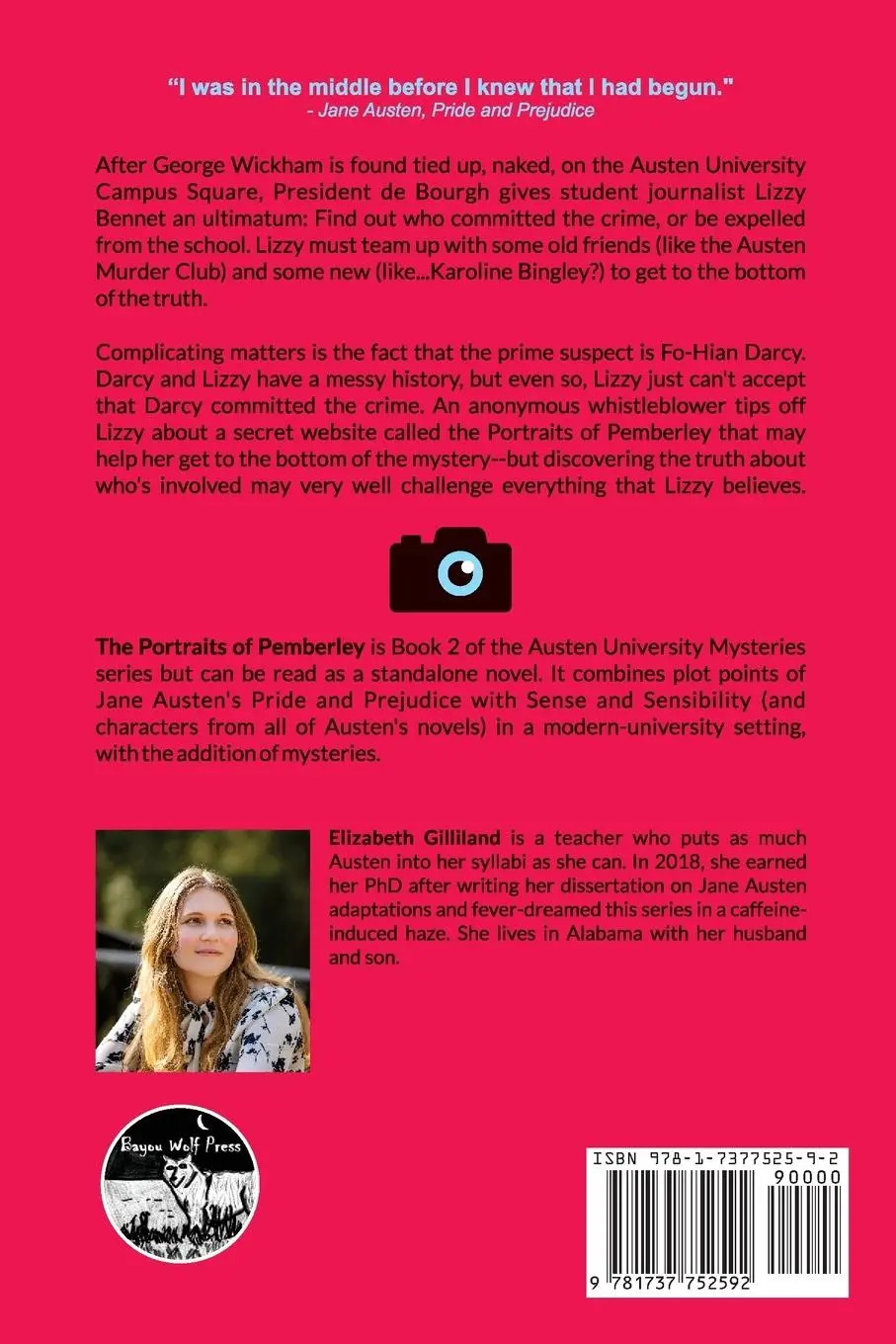 Rückseite: 9781737752592 | The Portraits of Pemberley | Elizabeth Gilliland | Taschenbuch | 2023