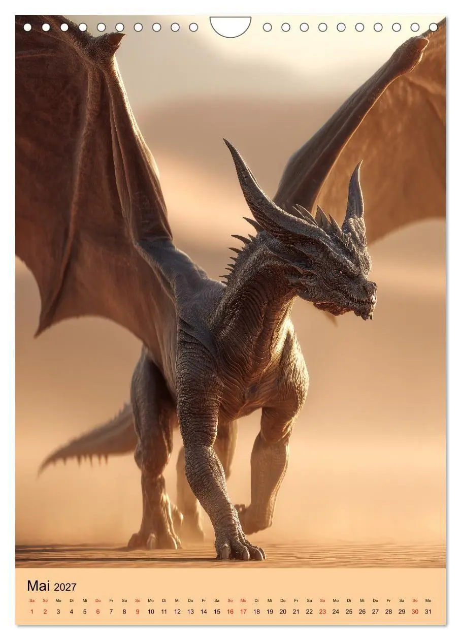 Bild: 9783516852592 | Drachen Kalender - ein Jahr mit mystischen Fabelwesen (Wandkalender...