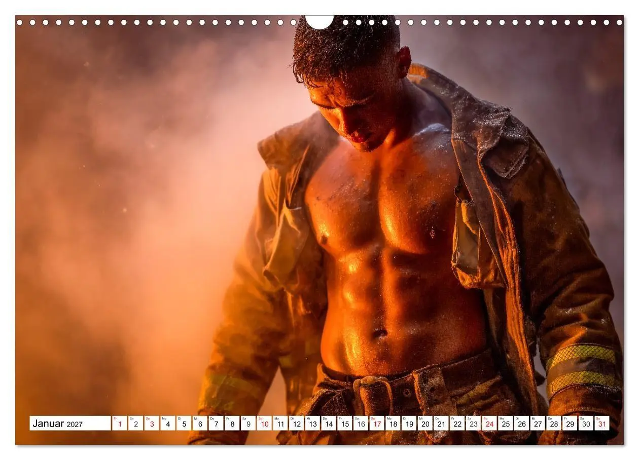 Bild: 9783516922592 | Feuerwehrmänner - Sexy Körper und heiße Flammen (Wandkalender 2027...