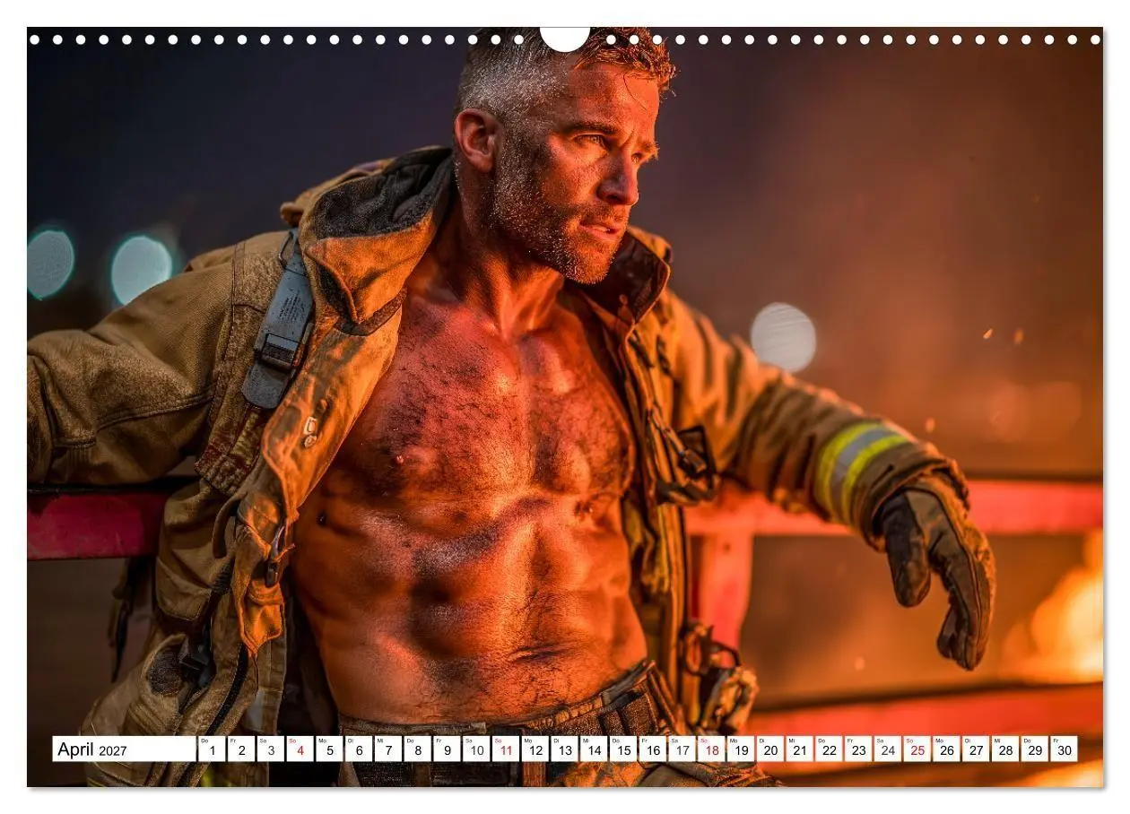 Bild: 9783516922592 | Feuerwehrmänner - Sexy Körper und heiße Flammen (Wandkalender 2027...