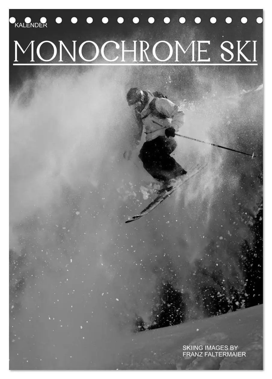 Cover: 9783594212592 | Monochrome Ski (Tischkalender 2027 DIN A5 hoch), CALVENDO...