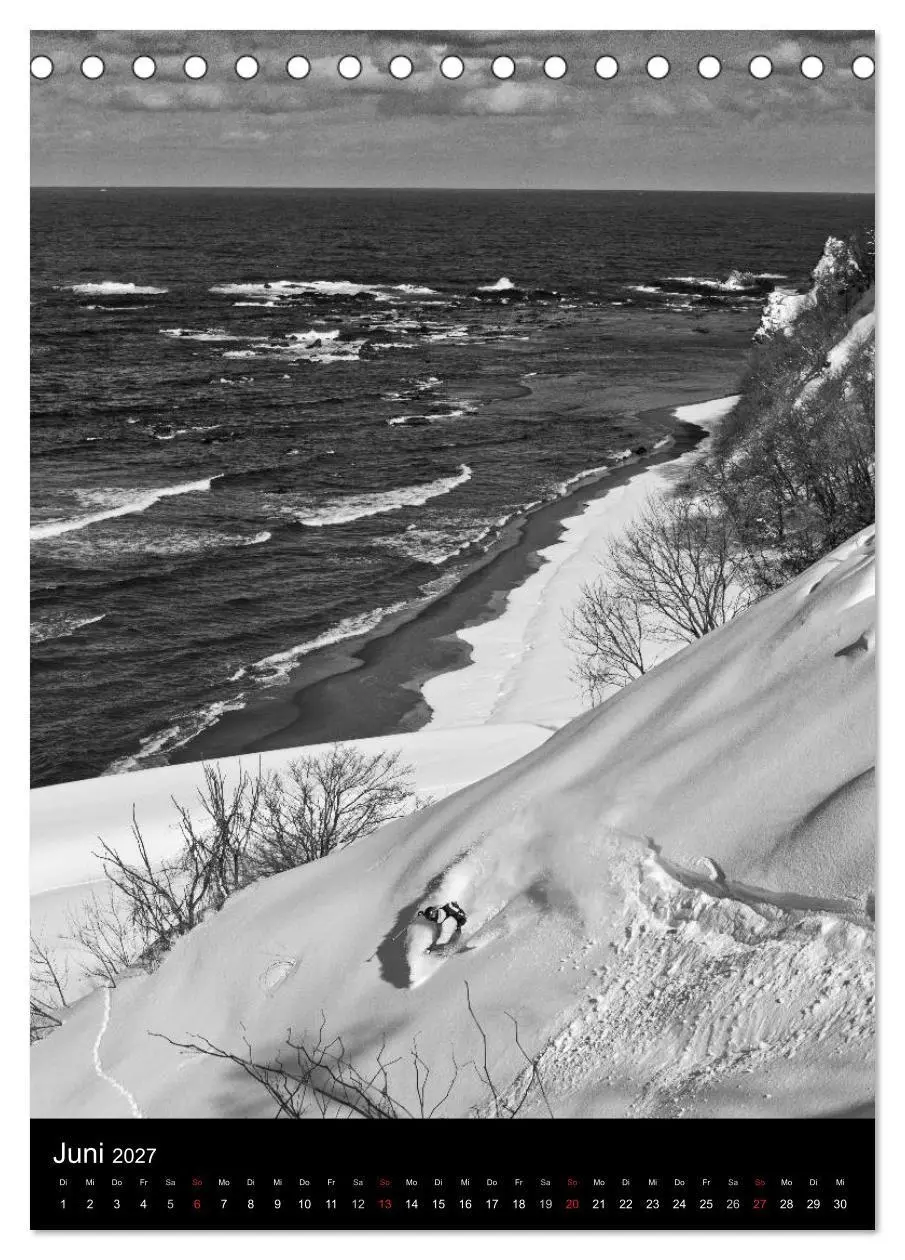 Bild: 9783594212592 | Monochrome Ski (Tischkalender 2027 DIN A5 hoch), CALVENDO...