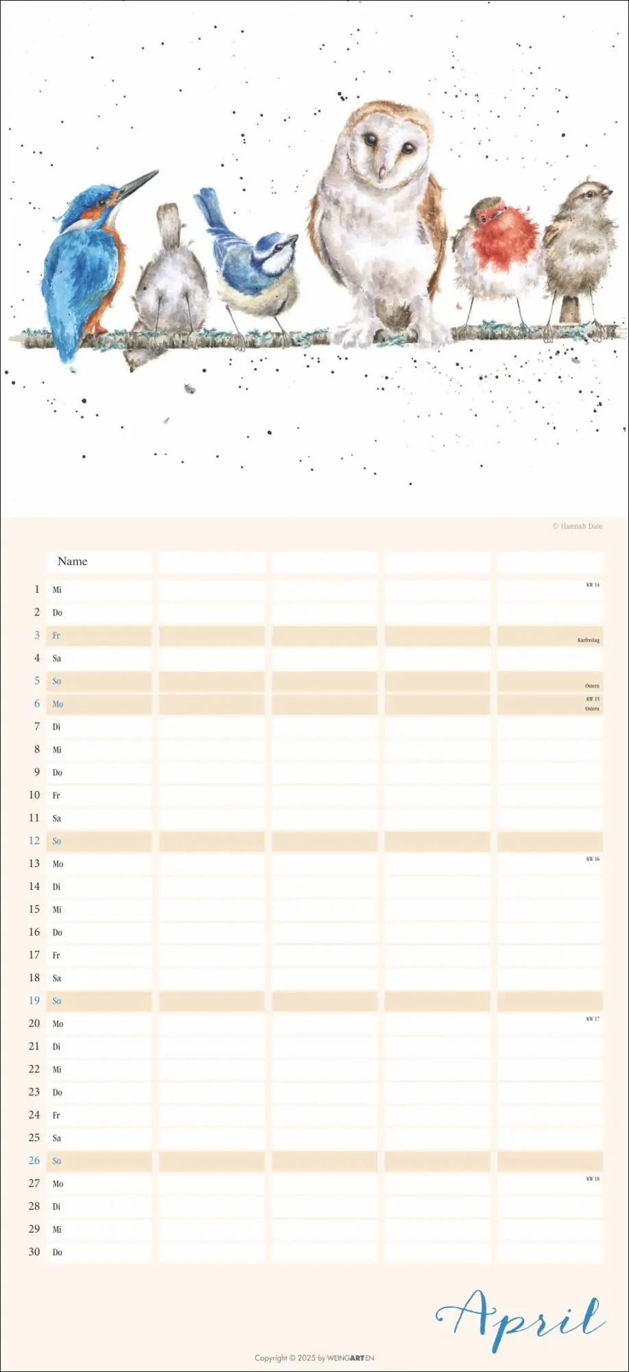 Bild: 9783839902592 | Happy Family Familienplaner 2026 | Hannah Dale | Kalender | 15 S.