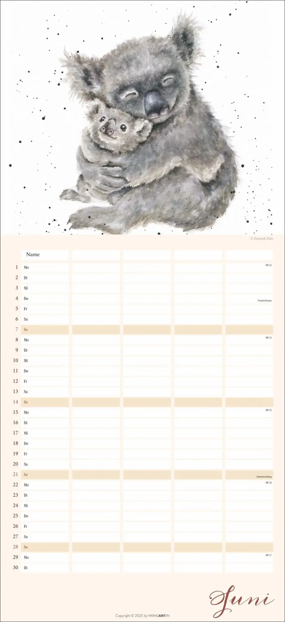 Bild: 9783839902592 | Happy Family Familienplaner 2026 | Hannah Dale | Kalender | 15 S.