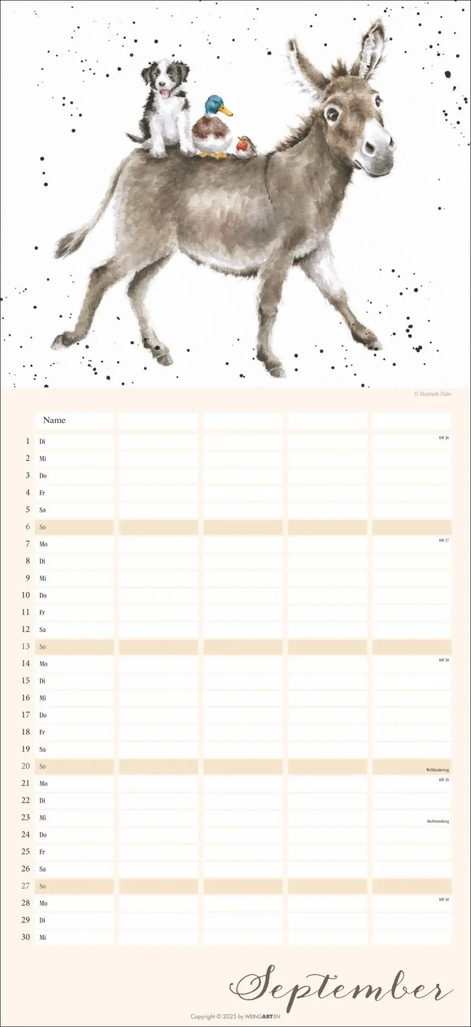 Bild: 9783839902592 | Happy Family Familienplaner 2026 | Hannah Dale | Kalender | 15 S.
