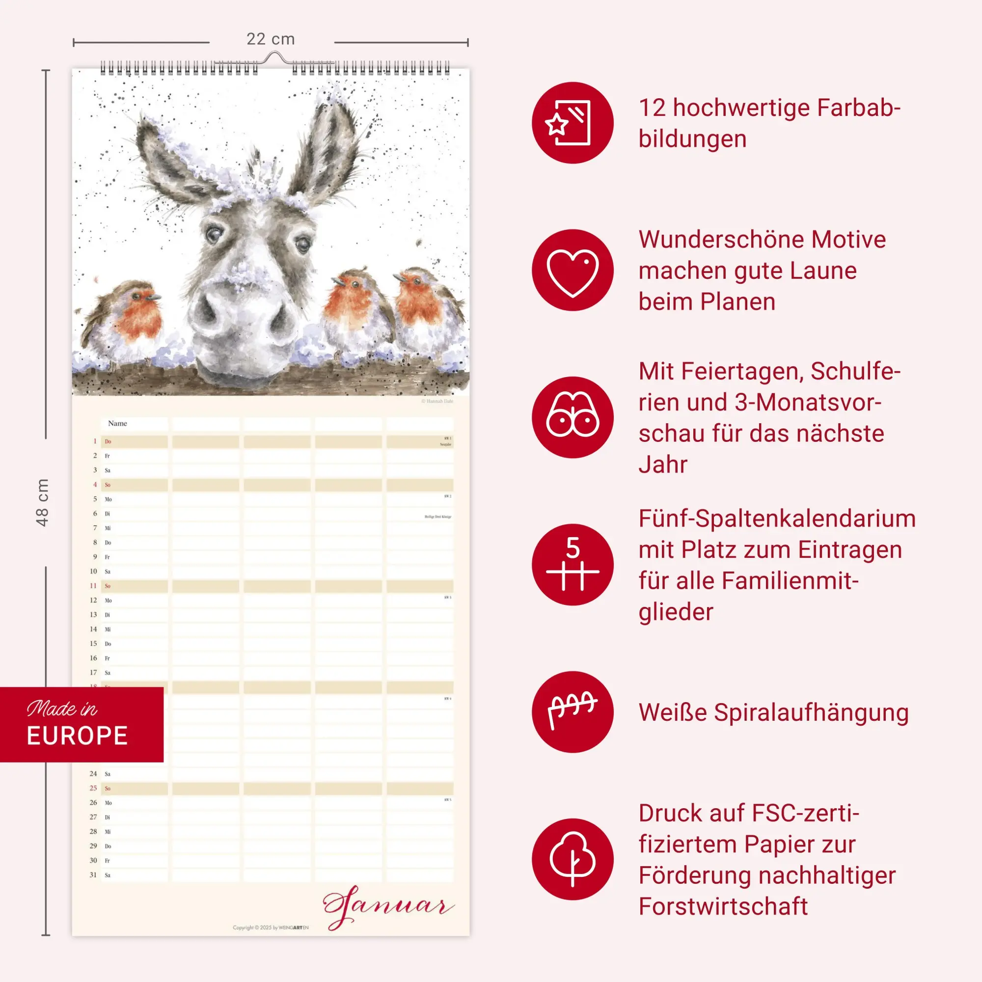 Bild: 9783839902592 | Happy Family Familienplaner 2026 | Hannah Dale | Kalender | 15 S.