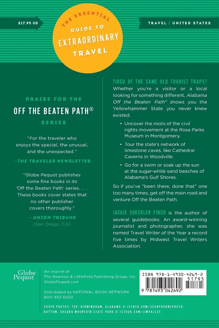 Rückseite: 9781493042692 | Alabama Off the Beaten Path | Jackie Sheckler Finch (u. a.) | Buch