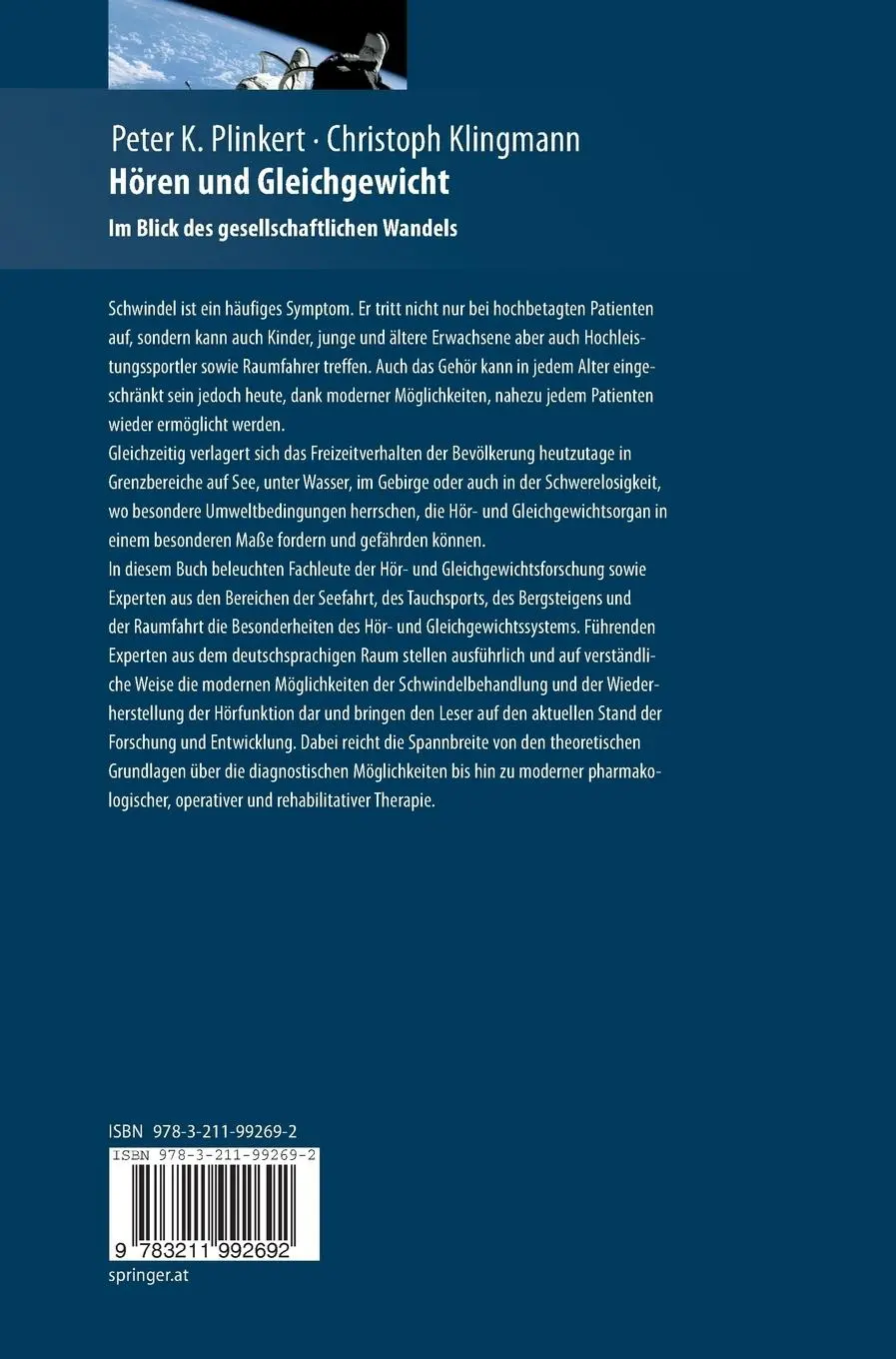 Rückseite: 9783211992692 | Hören und Gleichgewicht. Im Blick des gesellschaftlichen Wandels | xii
