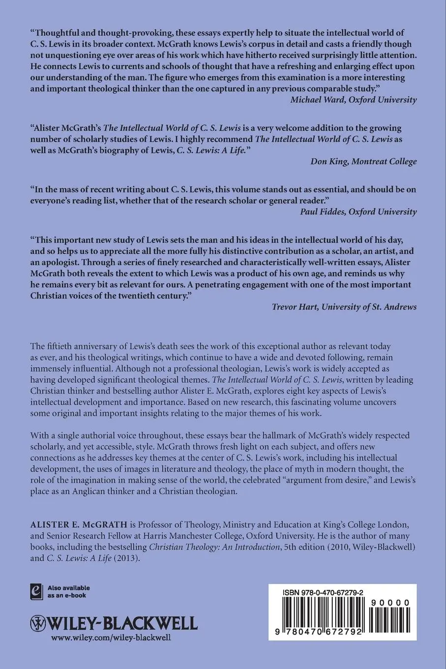 Rückseite: 9780470672792 | The Intellectual World of C. S. Lewis | McGrath | Taschenbuch | 206 S.