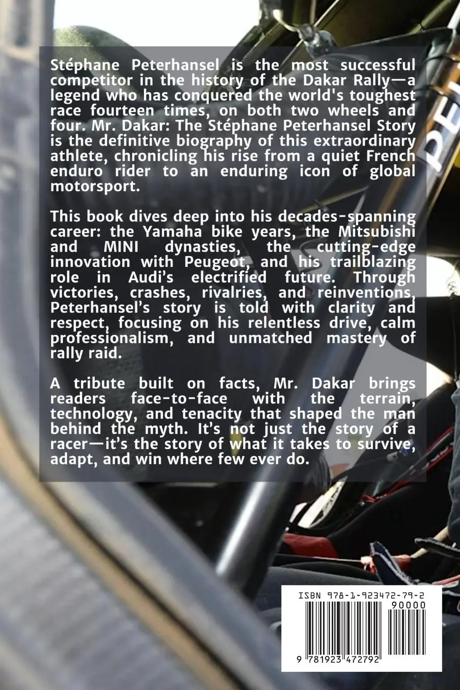 Rückseite: 9781923472792 | Mr. Dakar | The Stéphane Peterhansel Story | Etienne Psaila | Buch