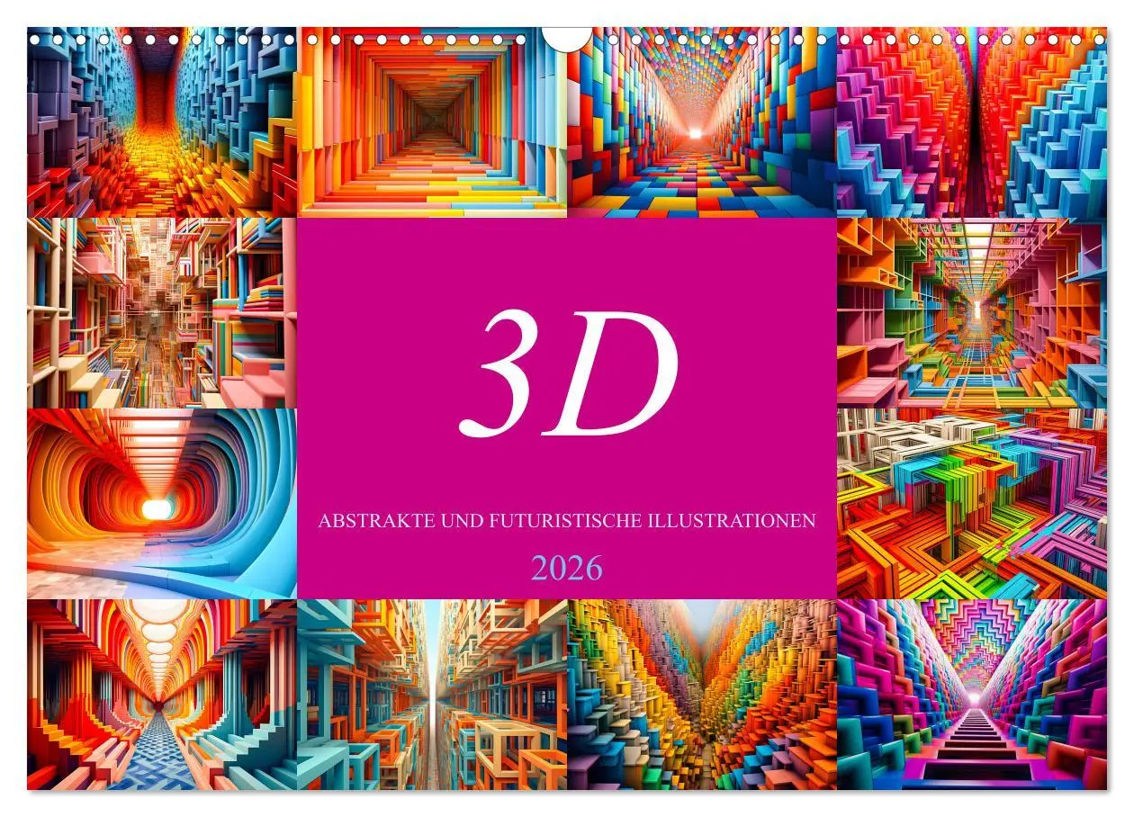Cover: 9783457502792 | 3D - Abstrakte und futuristische Illustrationen (Wandkalender 2026...