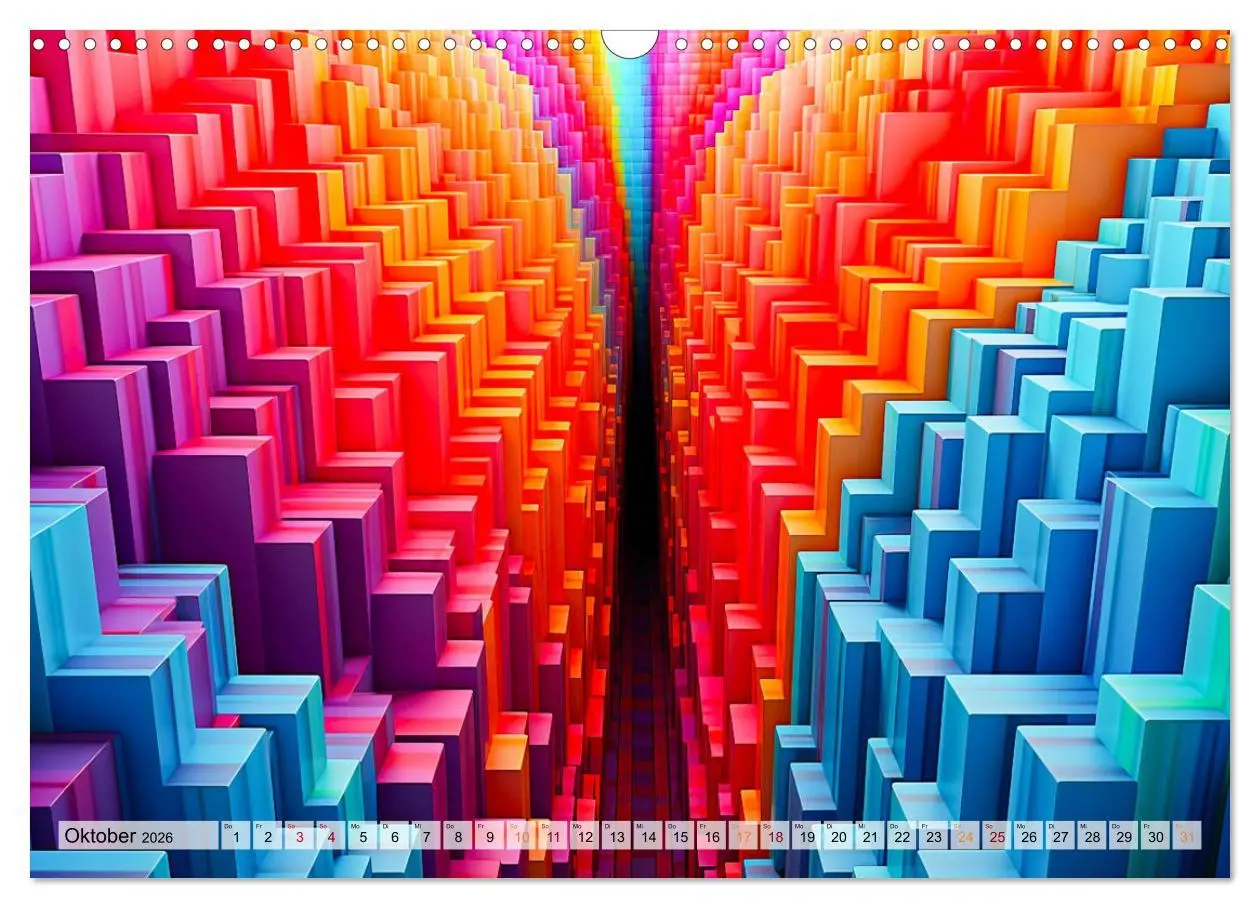Bild: 9783457502792 | 3D - Abstrakte und futuristische Illustrationen (Wandkalender 2026...