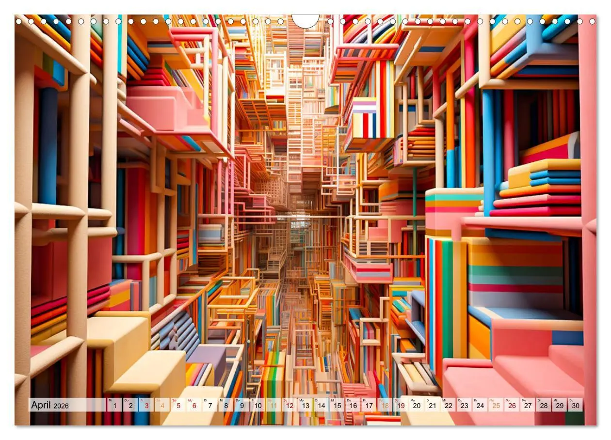 Bild: 9783457502792 | 3D - Abstrakte und futuristische Illustrationen (Wandkalender 2026...