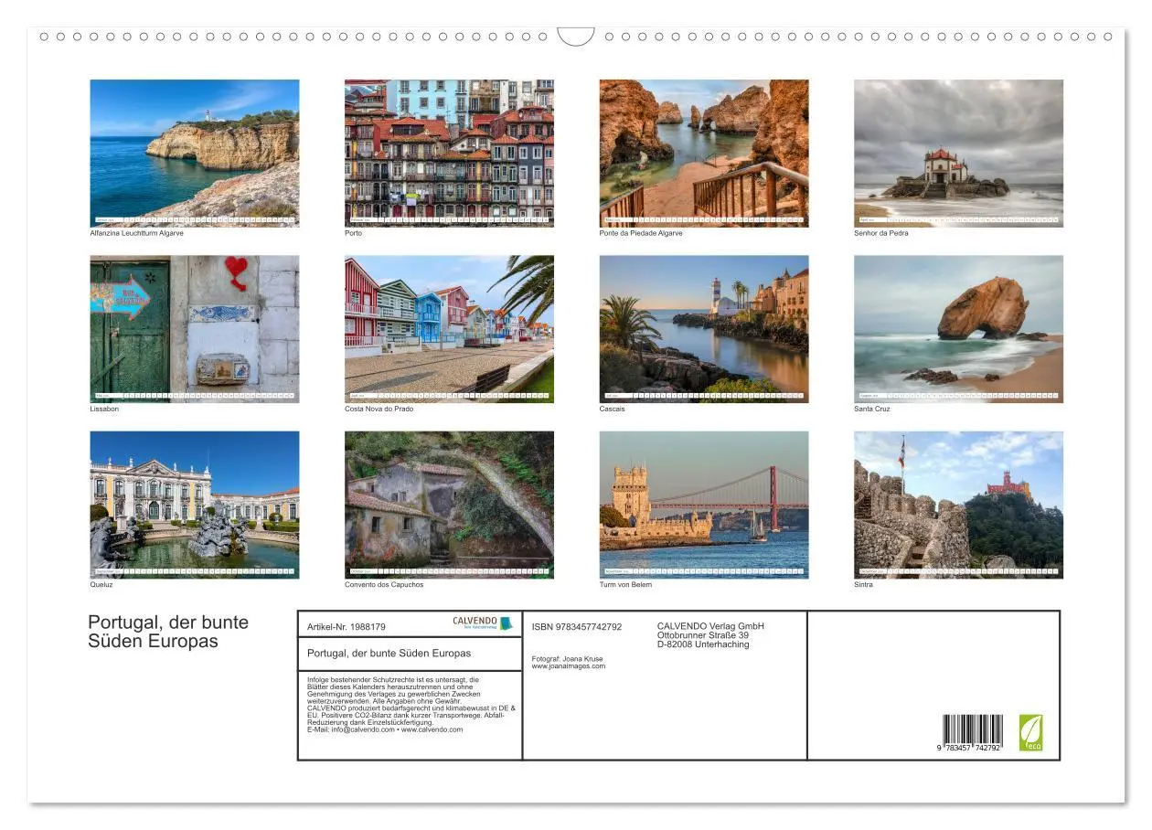 Bild: 9783457742792 | Portugal, der bunte Süden Europas (Wandkalender 2026 DIN A2 quer),...