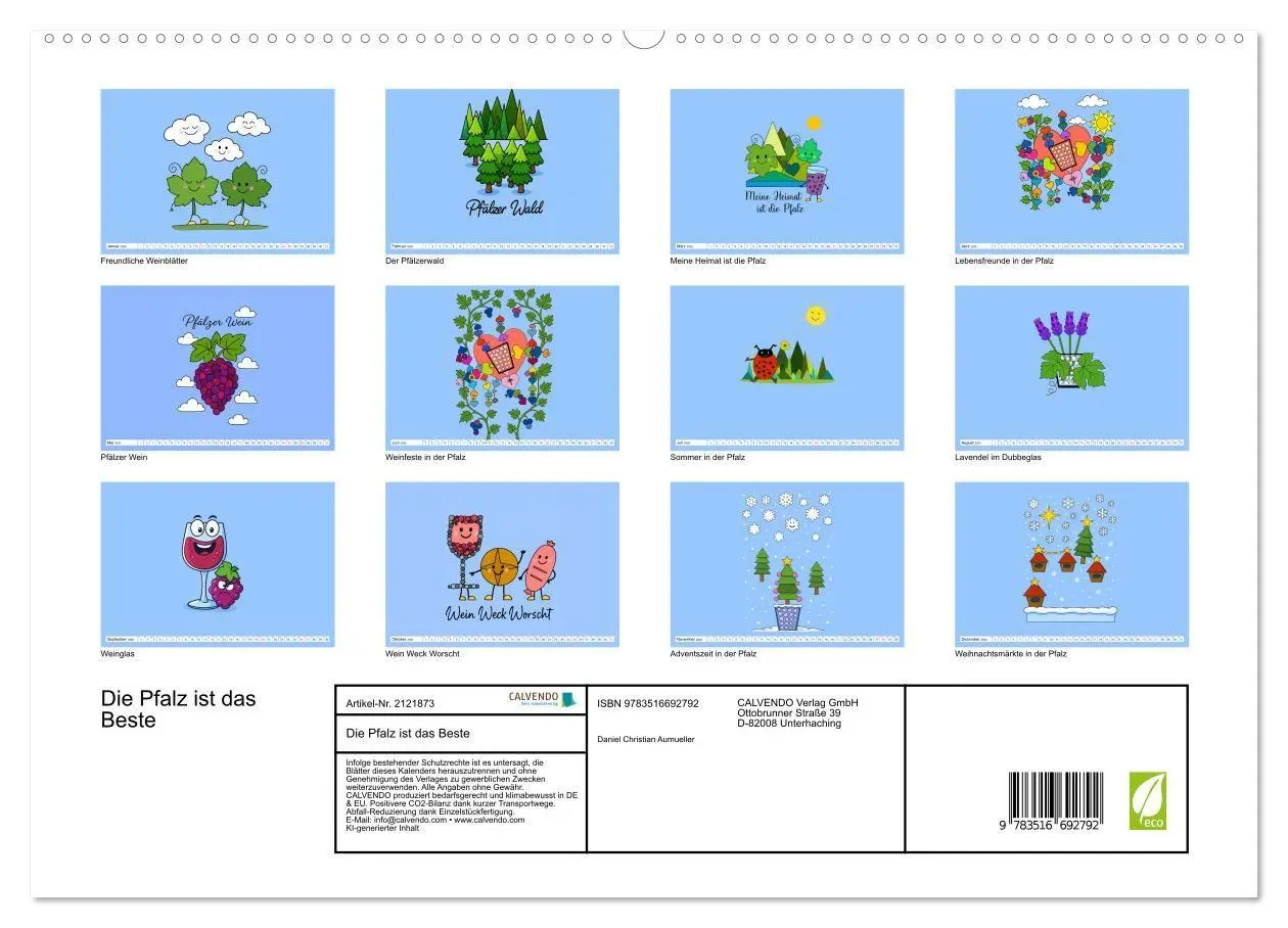 Bild: 9783516692792 | Die Pfalz ist das Beste (hochwertiger Premium Wandkalender 2026 DIN...