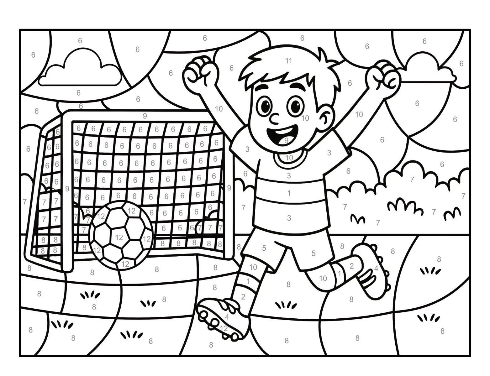 Bild: 9783986572792 | Malen nach Zahlen Sport Malbuch für Jungen ab 5-7 Jahren mit 50...