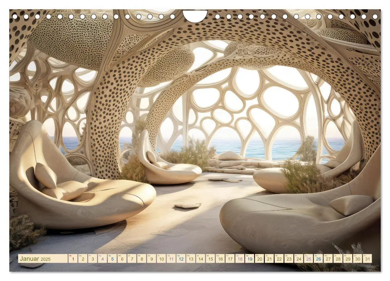 Bild: 9783383862892 | Exzentrische biomorphe Architektur (Wandkalender 2025 DIN A4 quer),...