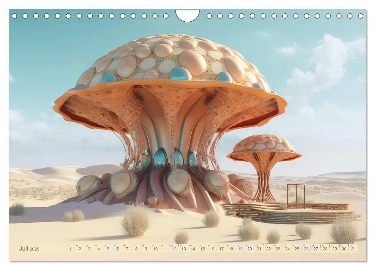 Bild: 9783383862892 | Exzentrische biomorphe Architektur (Wandkalender 2025 DIN A4 quer),...