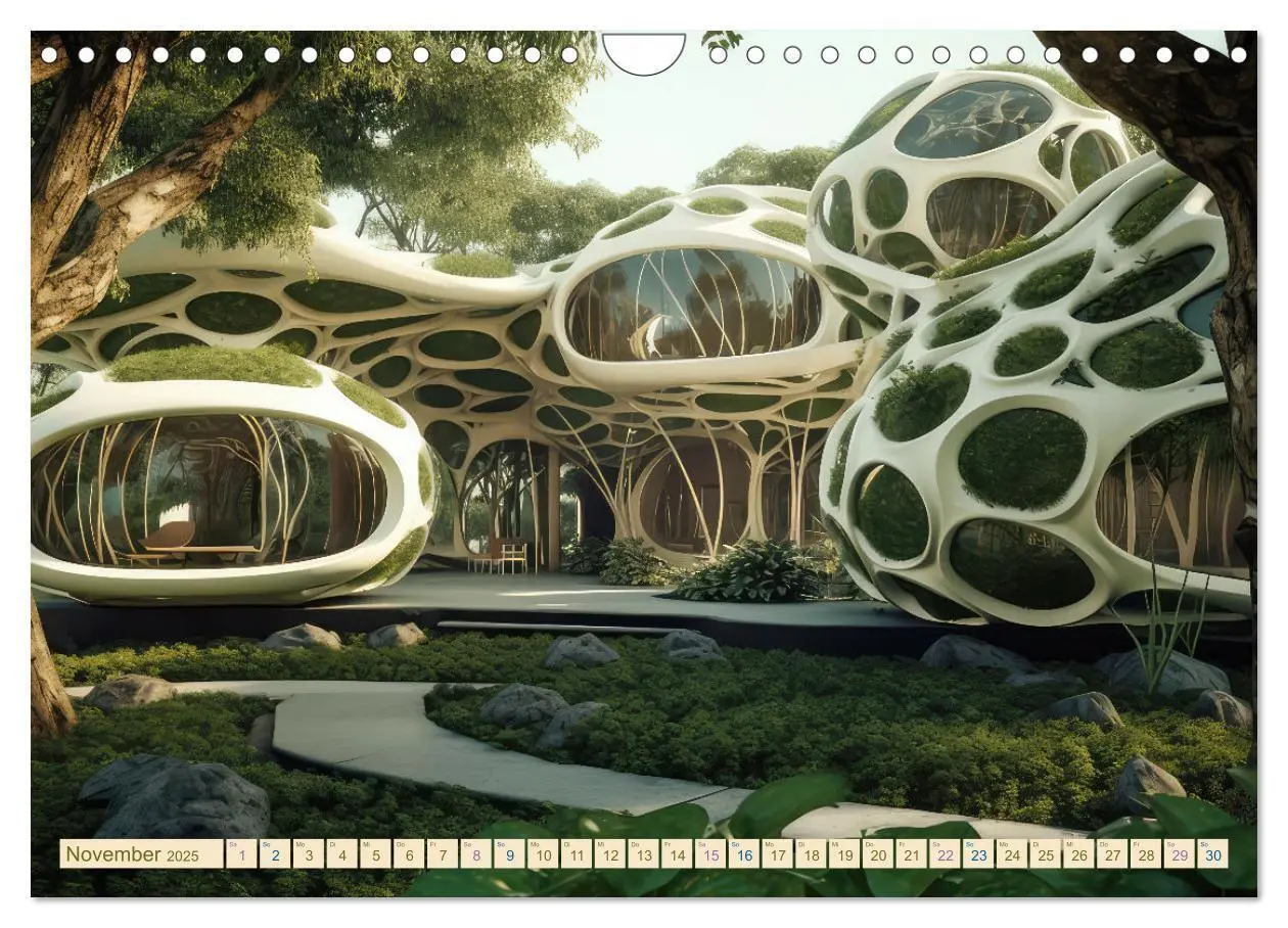Bild: 9783383862892 | Exzentrische biomorphe Architektur (Wandkalender 2025 DIN A4 quer),...