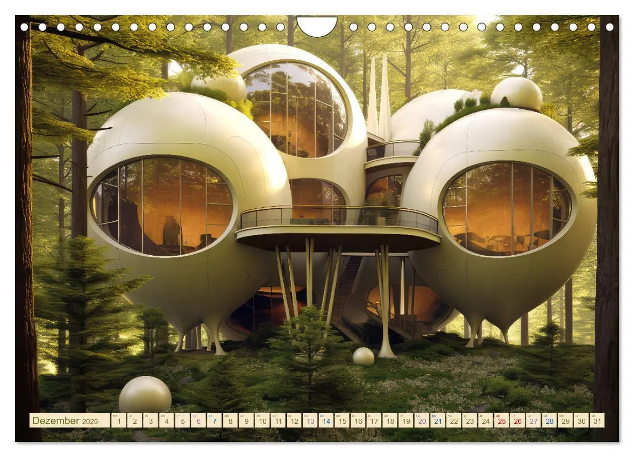 Bild: 9783383862892 | Exzentrische biomorphe Architektur (Wandkalender 2025 DIN A4 quer),...