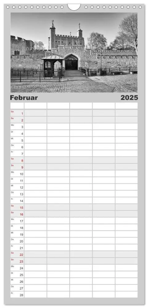 Bild: 9783457112892 | Familienplaner 2025 - LONDON Urbaner Flair mit 5 Spalten...