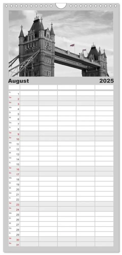 Bild: 9783457112892 | Familienplaner 2025 - LONDON Urbaner Flair mit 5 Spalten...