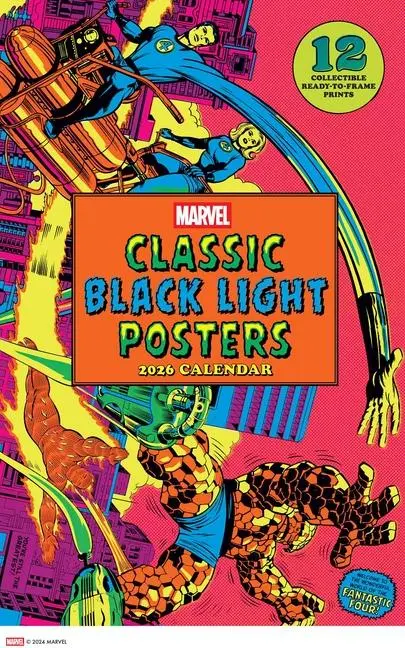 Cover: 9781419782992 | Marvel Classic Black Light 2026 Poster Calendar with 12 Frameable...