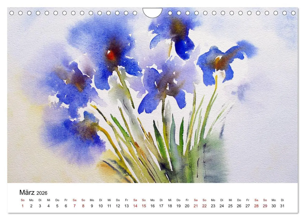 Bild: 9783457892992 | Blütenduft Aquarelle (Wandkalender 2026 DIN A4 quer), CALVENDO...