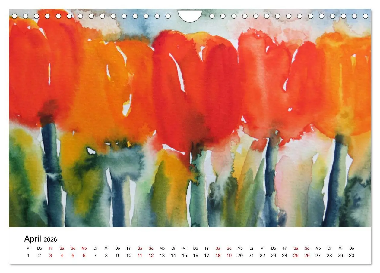 Bild: 9783457892992 | Blütenduft Aquarelle (Wandkalender 2026 DIN A4 quer), CALVENDO...