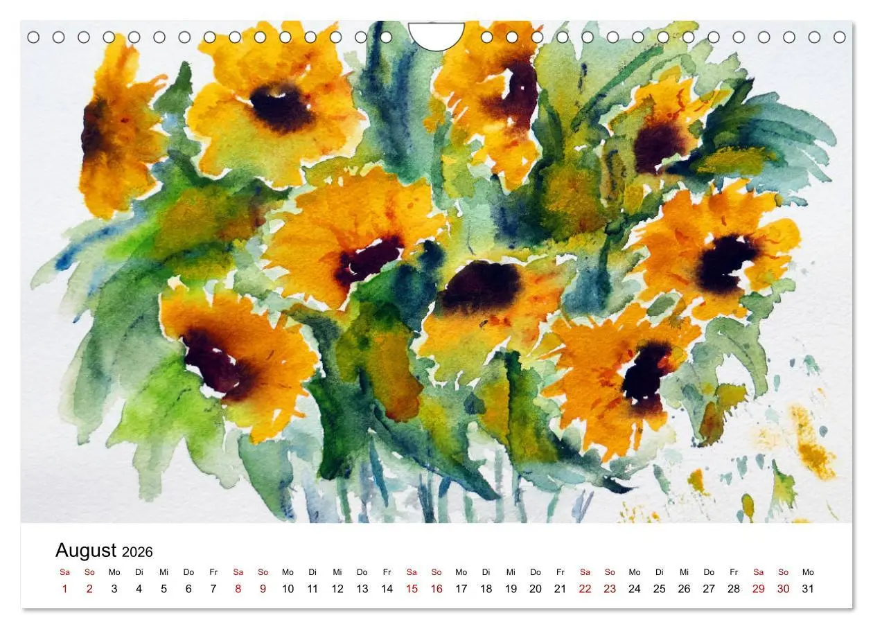 Bild: 9783457892992 | Blütenduft Aquarelle (Wandkalender 2026 DIN A4 quer), CALVENDO...