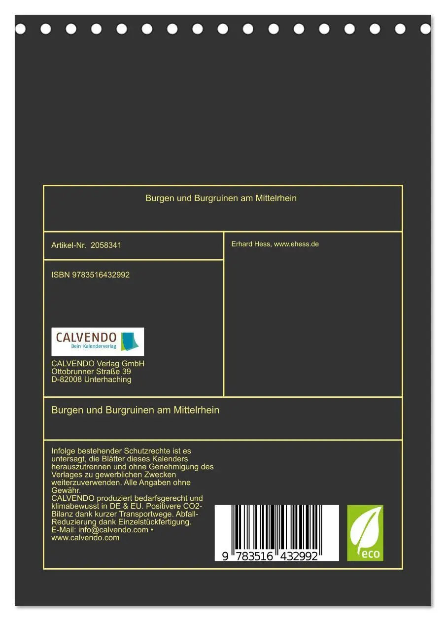 Bild: 9783516432992 | Burgen und Burgruinen am Mittelrhein (Tischkalender 2026 DIN A5...