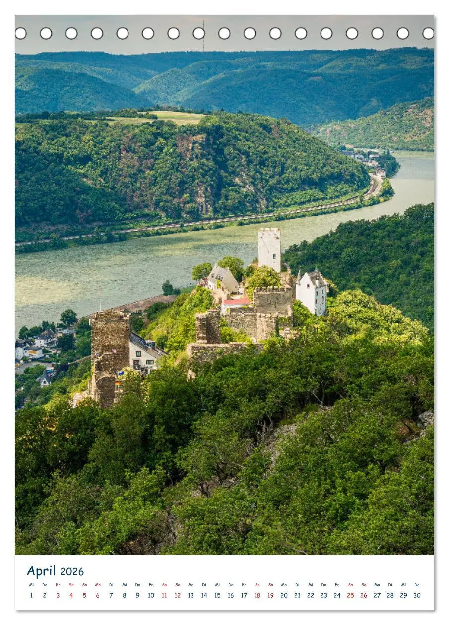 Bild: 9783516432992 | Burgen und Burgruinen am Mittelrhein (Tischkalender 2026 DIN A5...