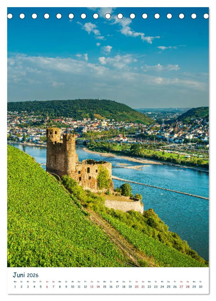 Bild: 9783516432992 | Burgen und Burgruinen am Mittelrhein (Tischkalender 2026 DIN A5...