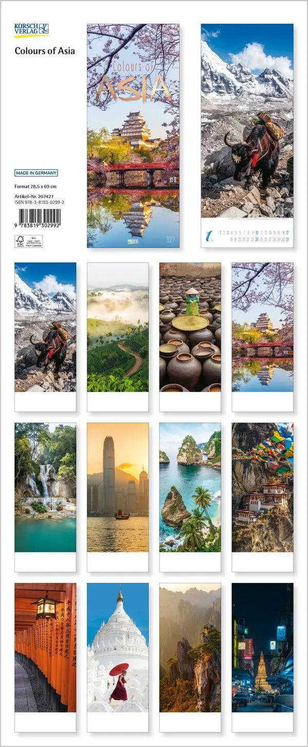 Bild: 9783819302992 | Colours of Asia 2027 | Verlag Korsch | Kalender | 14 S. | Deutsch