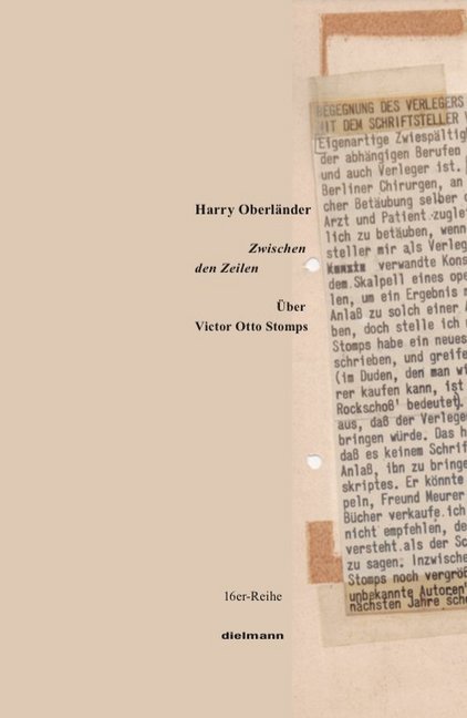 Cover: 9783866382992 | Zwischen den Zeilen | Über Victor Otto Stomps | Harry Oberländer