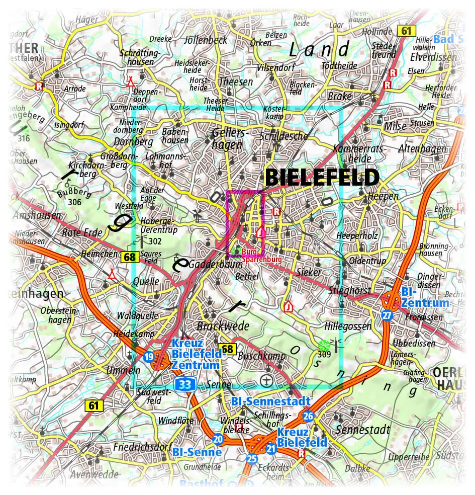 Bild: 9783961322992 | Publicpress Stadtplan Bielefeld 1:14.000 | (Land-)Karte | Deutsch
