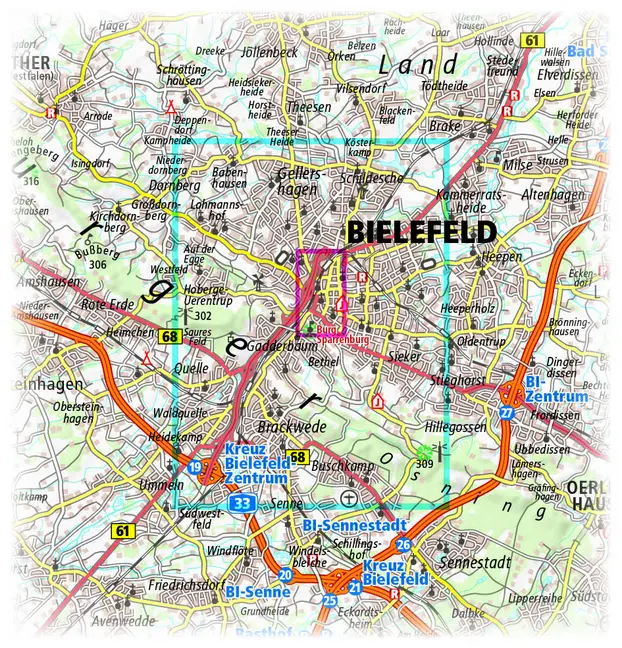 Bild: 9783961322992 | Publicpress Stadtplan Bielefeld 1:14.000 | (Land-)Karte | Deutsch