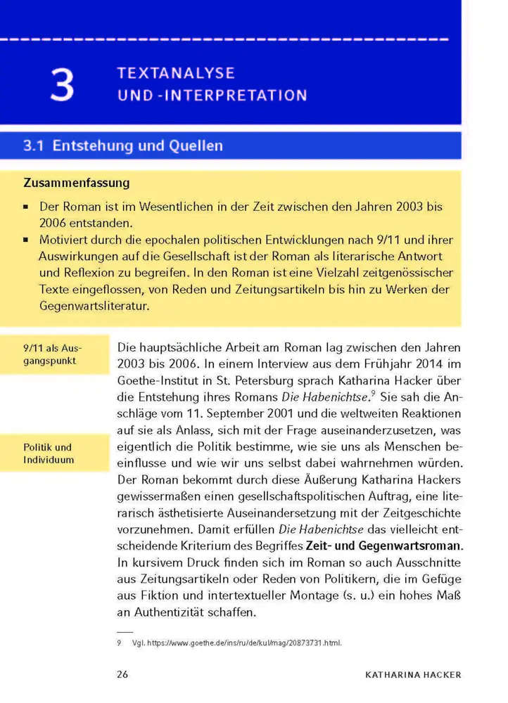 Bild: 9783129303092 | Die Habenichtse von Katharina Hacker | Textanalyse und Interpretation