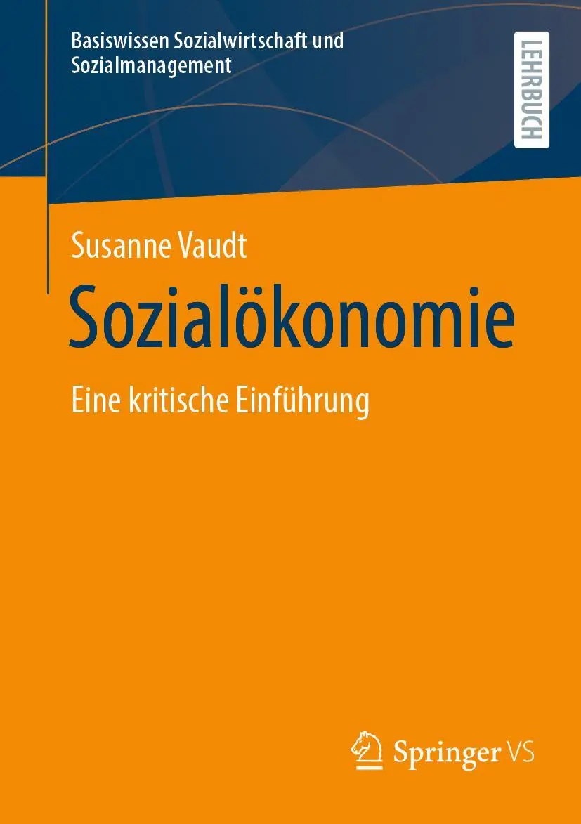 Cover: 9783658373092 | Sozialökonomie | Eine kritische Einführung | Susanne Vaudt | Buch