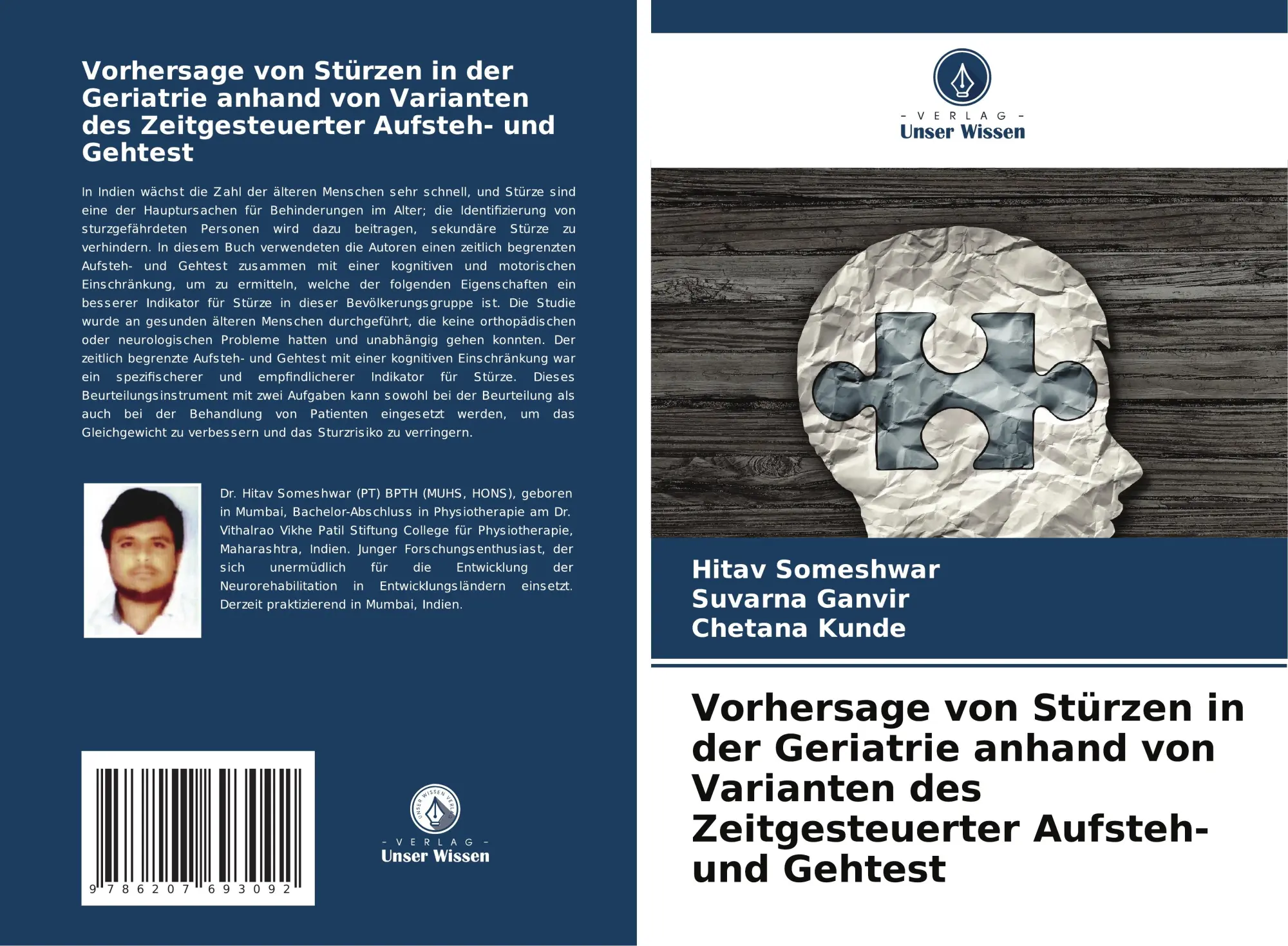 Cover: 9786207693092 | Vorhersage von Stürzen in der Geriatrie anhand von Varianten des...