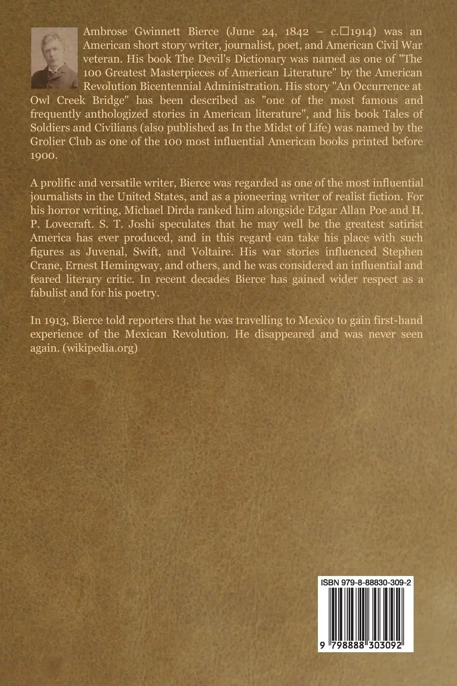 Rückseite: 9798888303092 | The Shadow on the Dial, and Other Essays | Ambrose Bierce | Buch