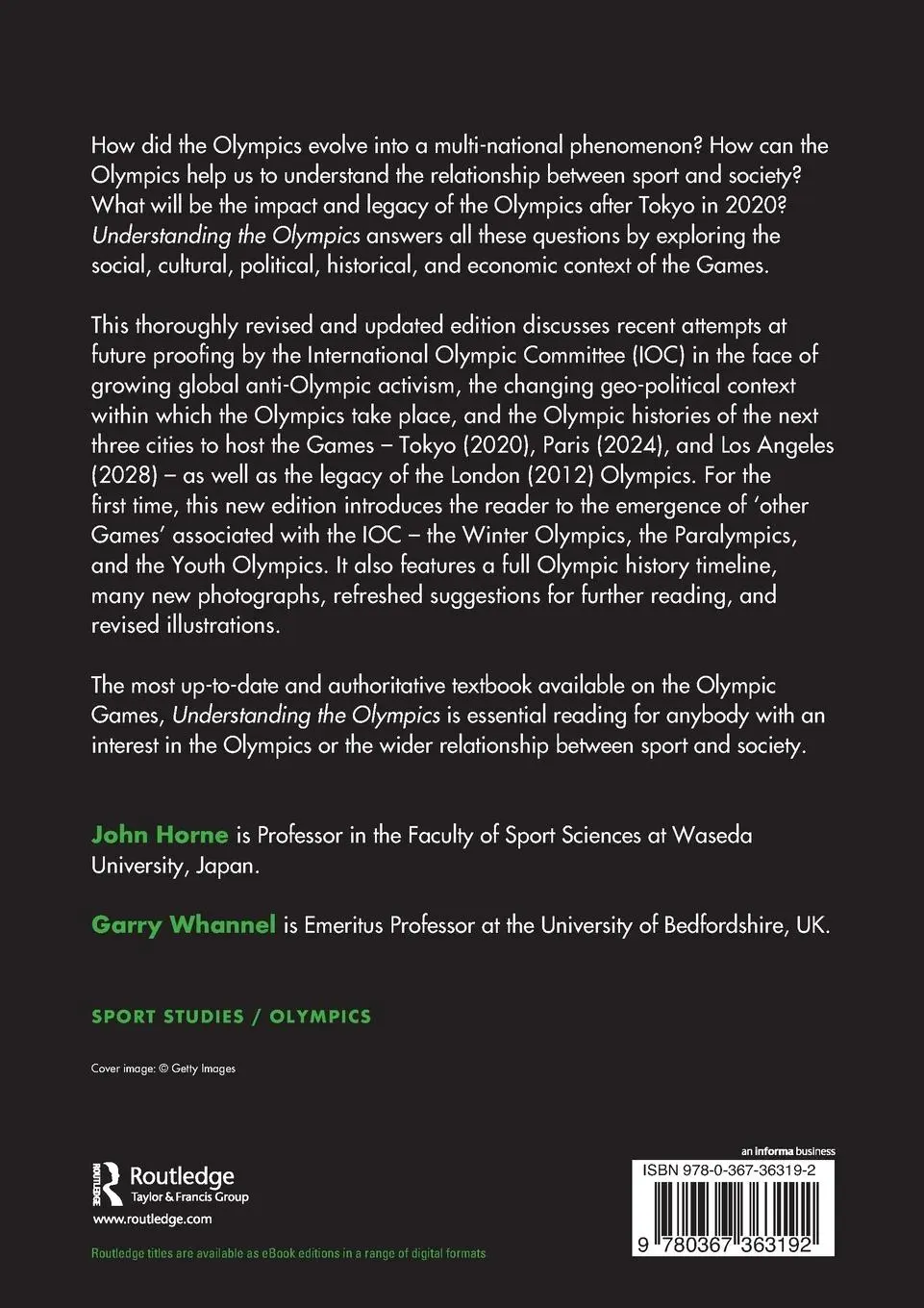 Rückseite: 9780367363192 | Understanding the Olympics | John Horne (u. a.) | Taschenbuch | 2020