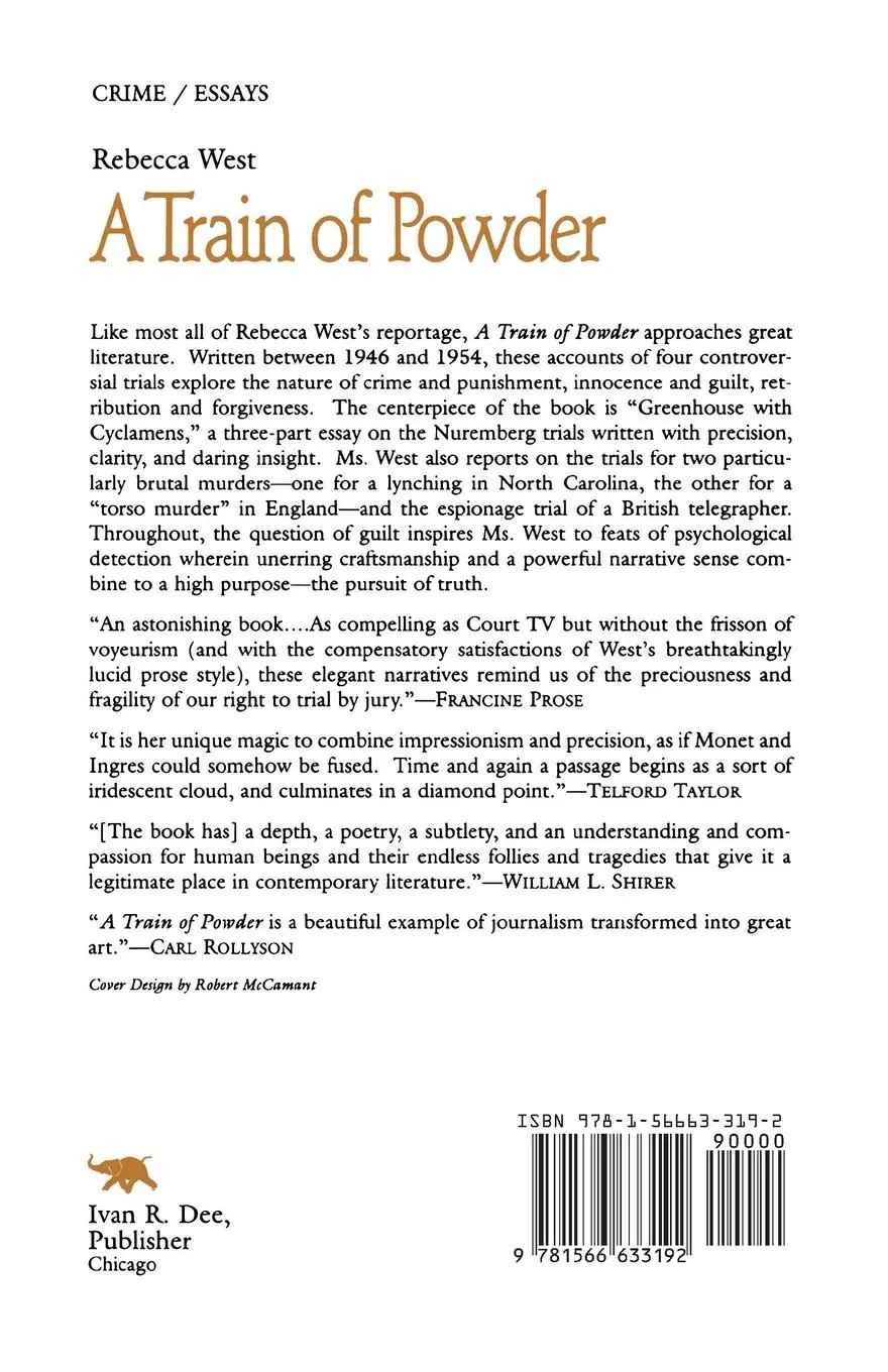 Rückseite: 9781566633192 | A Train of Powder | Rebecca West | Taschenbuch | Englisch | 2000