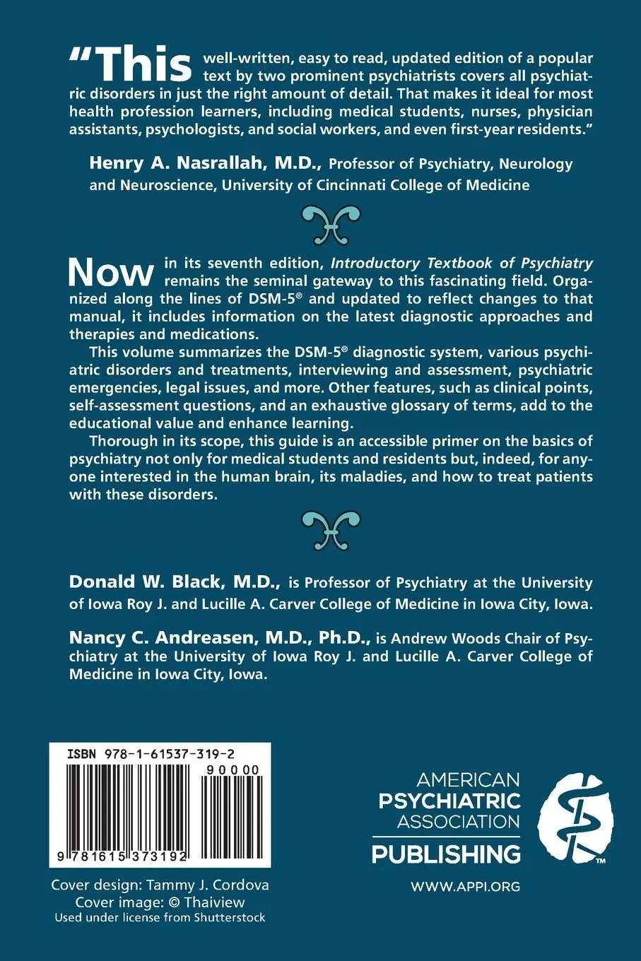 Rückseite: 9781615373192 | Introductory Textbook of Psychiatry | Donald W. Black (u. a.) | Buch