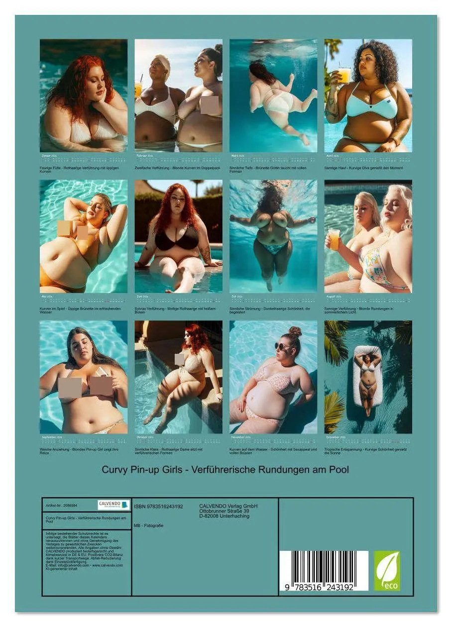 Bild: 9783516243192 | Curvy Pin-up Girls - Verführerische Rundungen am Pool (Wandkalender...
