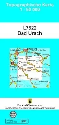 Cover: 9783863983192 | Topographische Karte Baden-Württemberg Bad Urach | (Land-)Karte | 1 S.