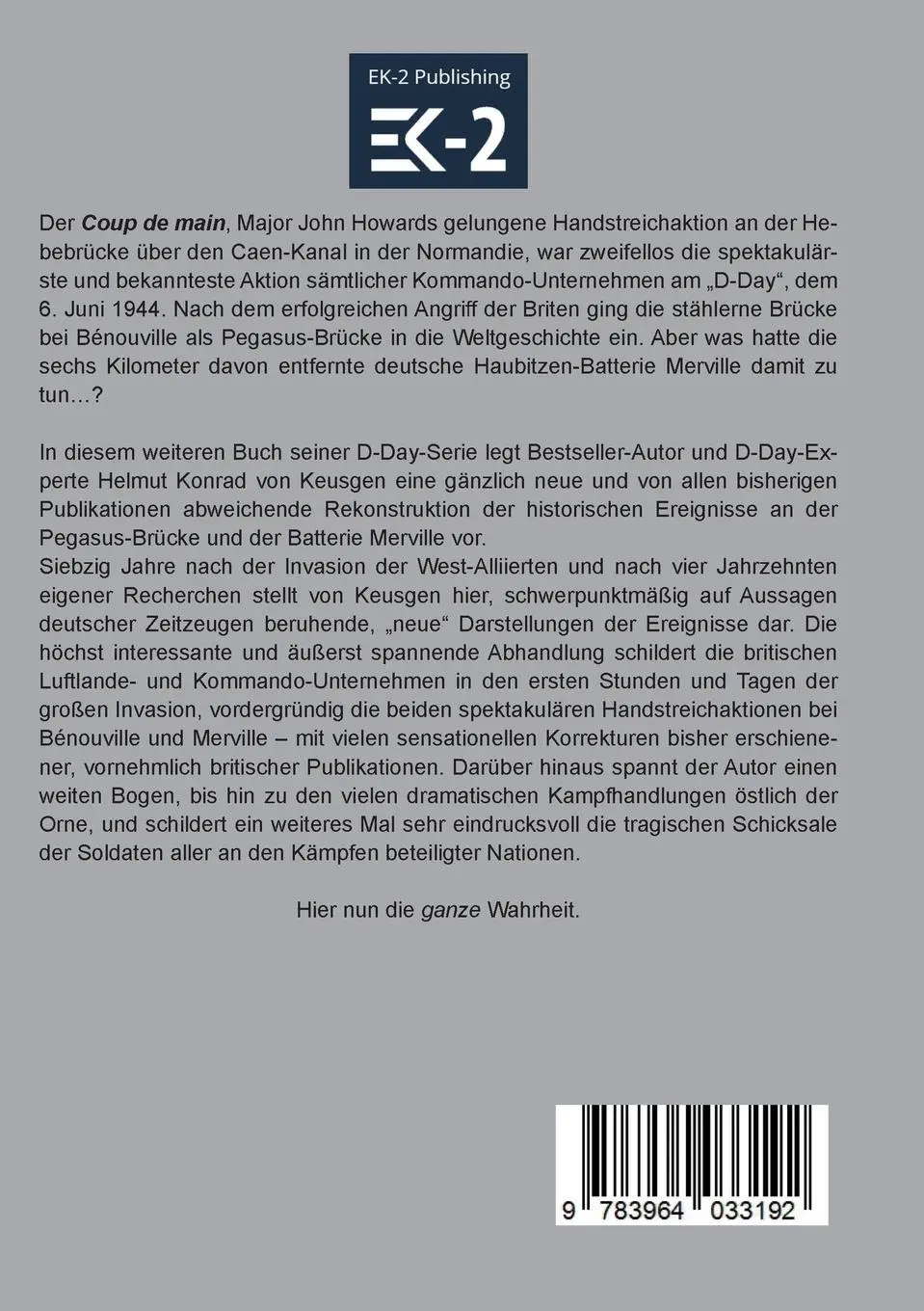 Rückseite: 9783964033192 | Pegasus-Brücke und Batterie Merville - Zwei britische...